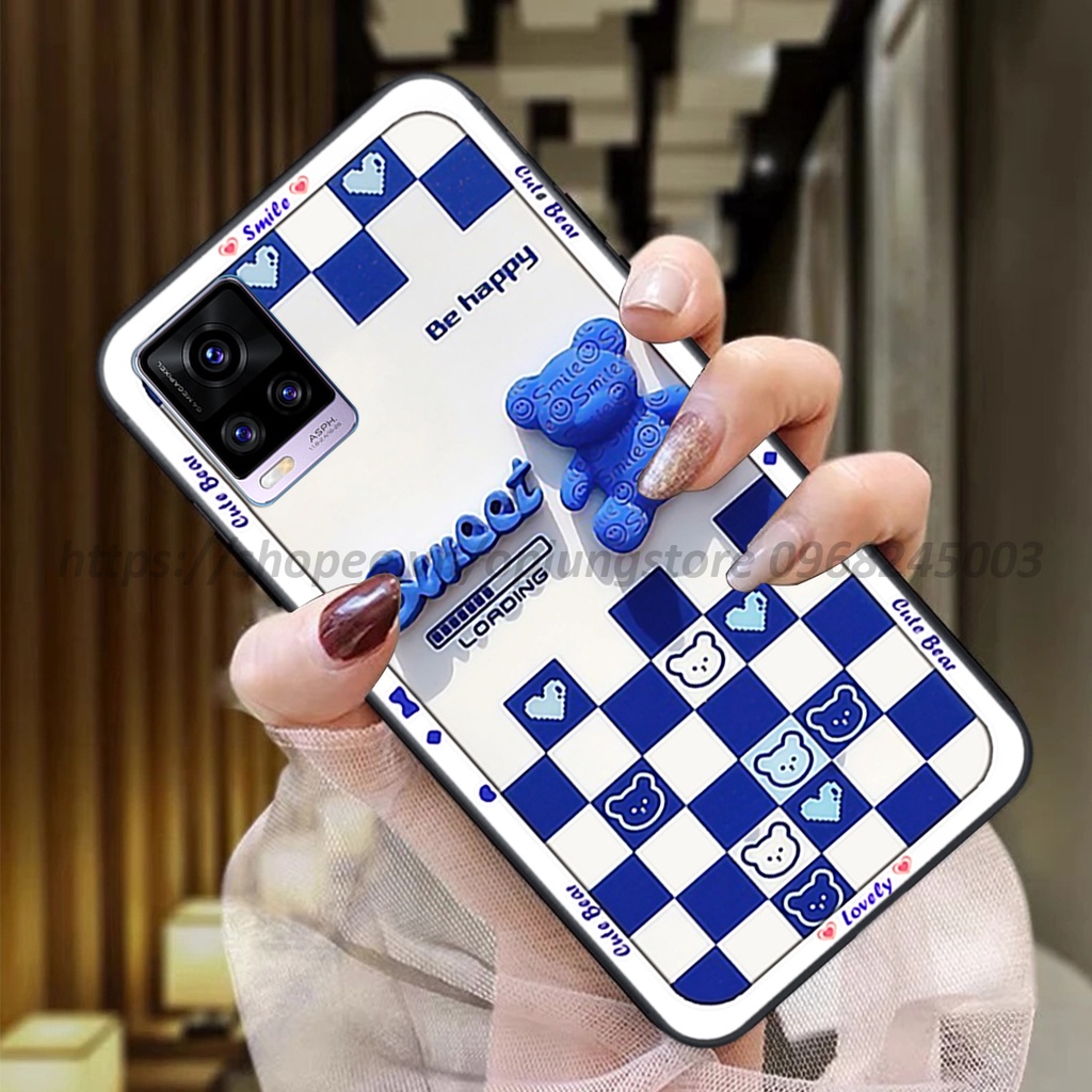 Ốp lưng vivo V20 / V20 SE / V21 5G in hình 3D gấu cute cool ngầu giả nổi.