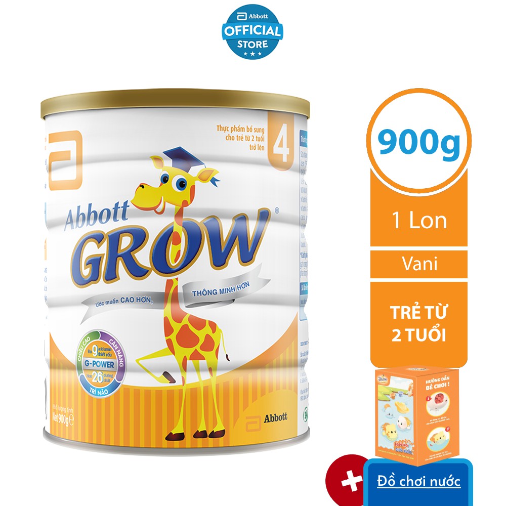 [Tặng Đồ Chơi Dưới Nước] Sữa Bột Abbott Grow 4 900g/Lon