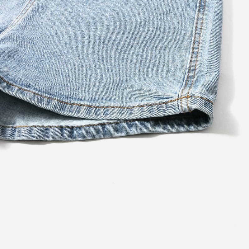 Quần Short Denim Lưng Cao Dáng Chữ A Ống Rộng Thời Trang Mùa Hè Cho Nữ Plus Size