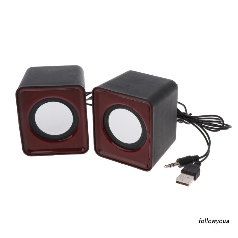 Loa mini có dây USB 2.0 cho Laptop PC MP3 đa phương tiện màu sắc ngẫu nhiên chất lượng cao