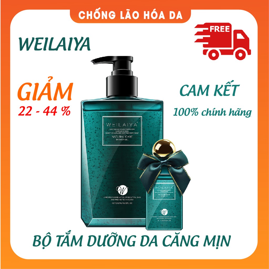 Bộ sữa tắm hương nước hoa Weilaiya trứng cá tằm Scaviar màu xanh