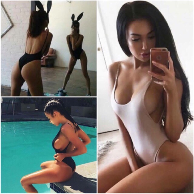 Bộ Bodysuit sát nách khoét ngực hở lưng siêu sexy Full Back - by Sugargalz