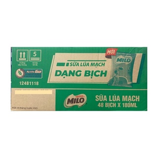 Thùng 48 Bịch Sữa Lúa Mạch Milo 180ml
