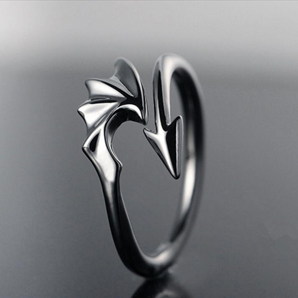 Vanes1 Nhẫn Những Người Yêu Thích Bữa Tiệc Phụ Nữ|Cánh Ác Quỷ Màu Đen Có Thể Điều Chỉnh