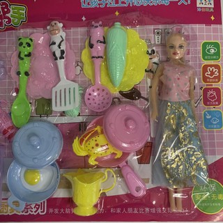 Bộ đồ chơi búp bê nấu ăn cho bé