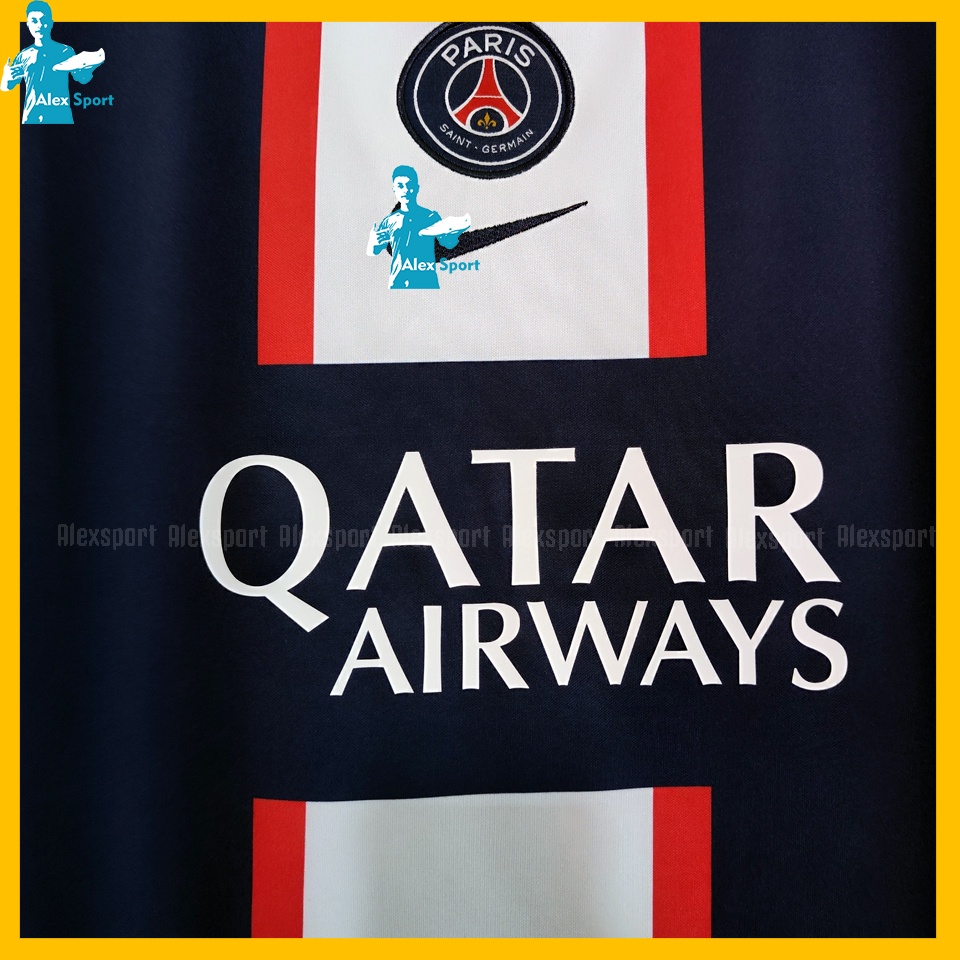LOGO THÊU Bộ Quần Áo Bóng Đá CLB PSG Sân Nhà 22-23 Màu Tím Than BẢN ĐẸP - Alex Sport