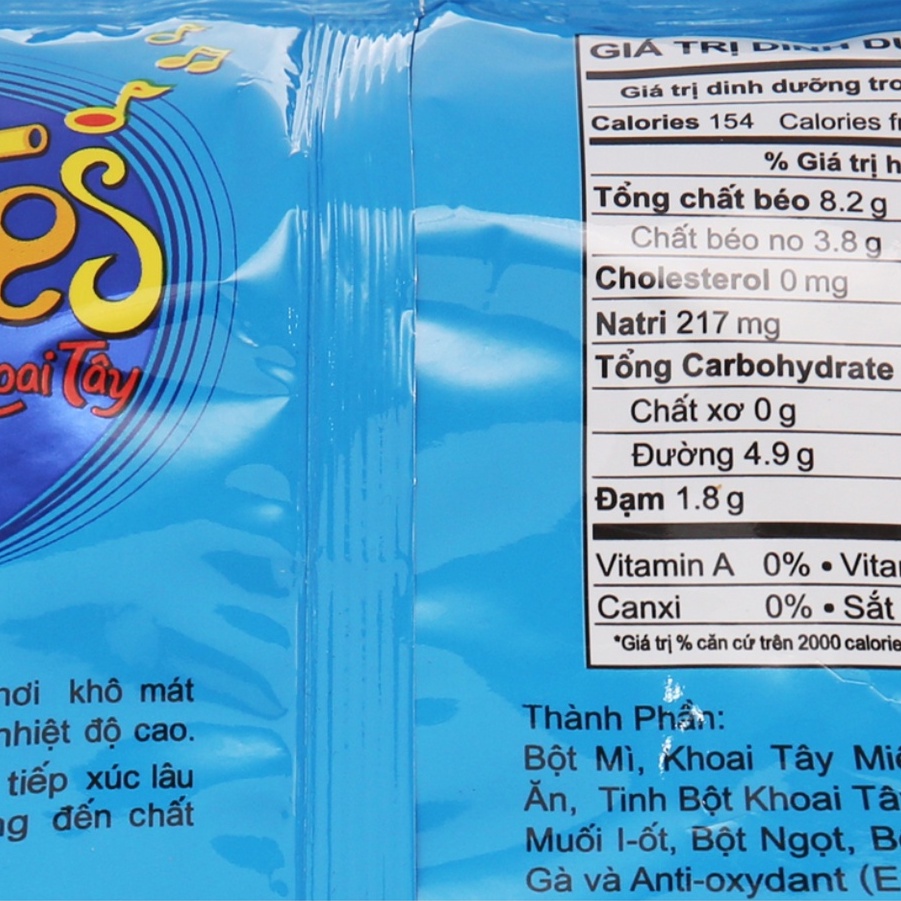 Bim Bim Snack Oishi Khoai Tây Flutes Vị Muối 35/40g-Ăn Vặt Sumo Snack