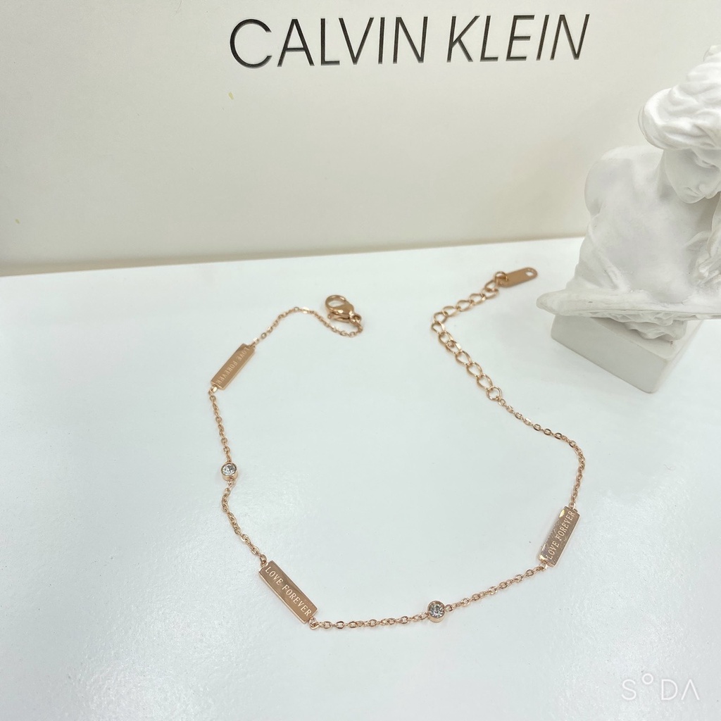 [FreeShip] Lắc chân nữ titan Forever Love đính đá O1-201a - CAM KẾT KHÔNG BAY MÀU