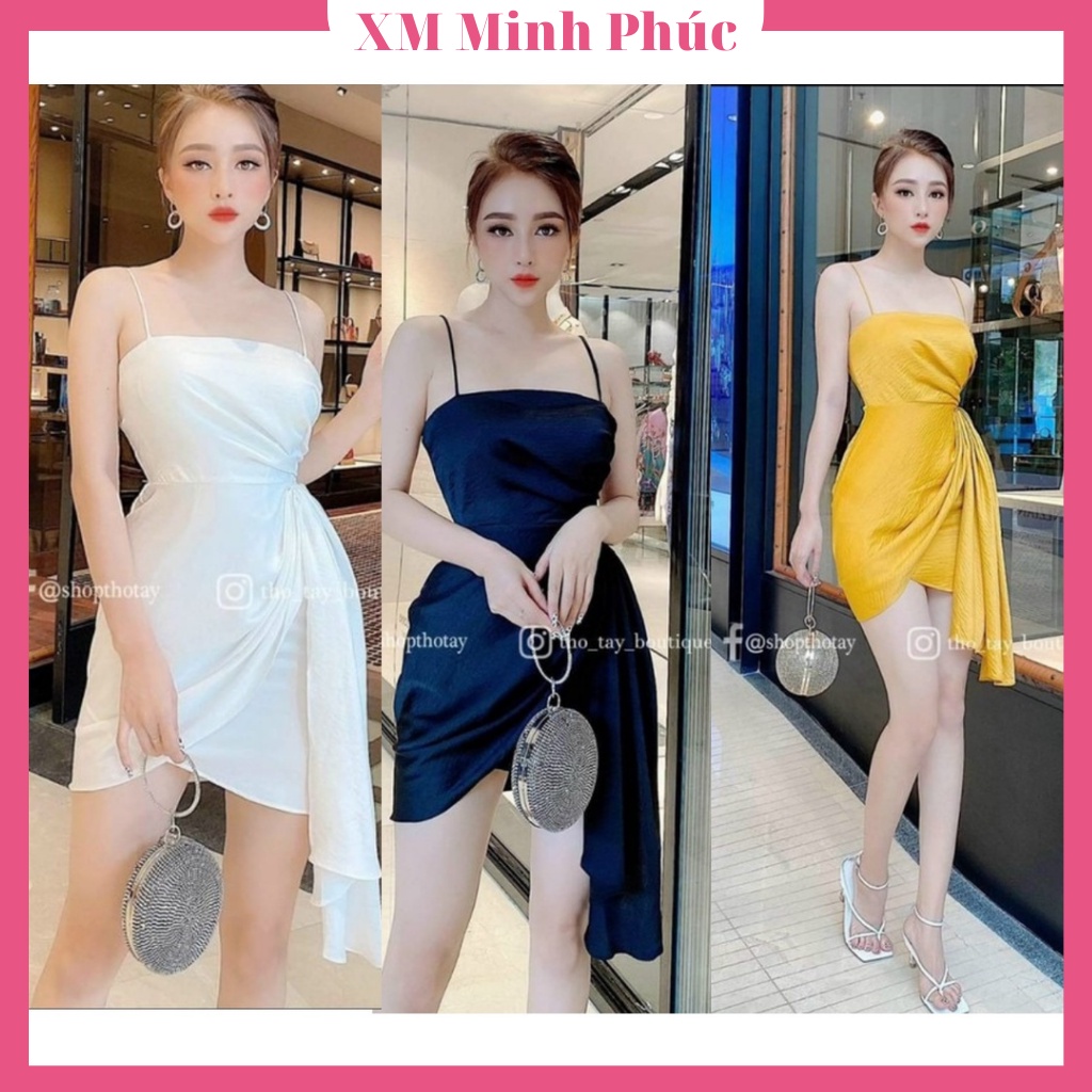 Đầm 2 Dây Dự Tiệc Thiết Kế Xếp Ly Bèo Eo Body Sexy Sang Chảnh Cho Nàng Dạo Phố Thời Trang Váy Nữ  Minh Phúc