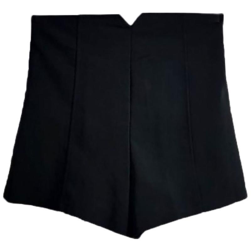 Jiashucheng Quần Short Lưng Cao 3 Tấc Dáng Ôm Màu Đen Thời Trang Mùa Hè Quyến Rũ Cho Nữ