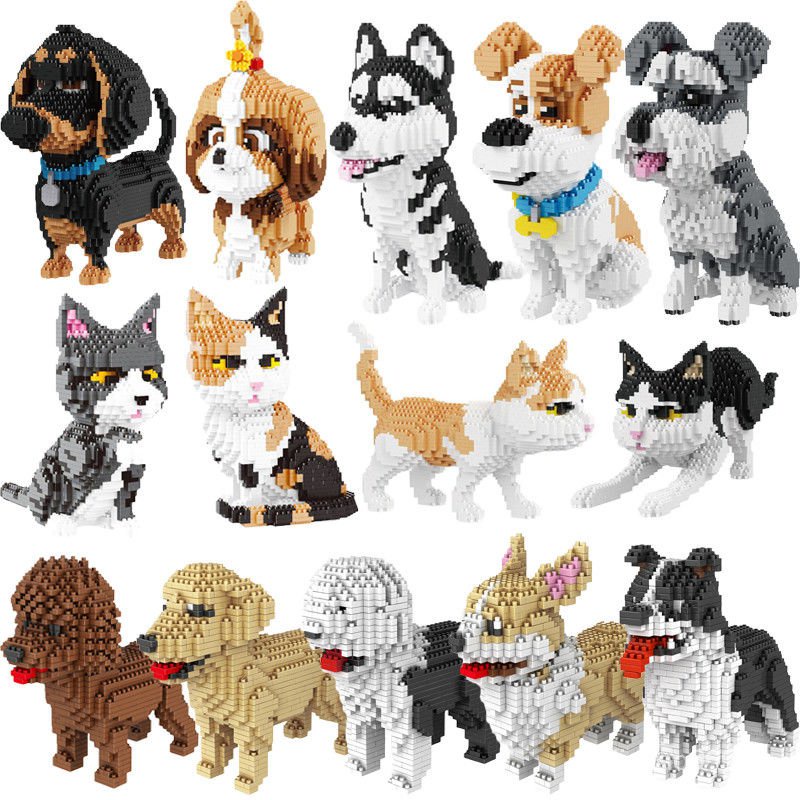 Mô hình đồ chơi lắp ráp lego duplo hình chó corgi và mèo dễ thương Đồ chơi giáo dục Thành phố Đồ chơi giáo dục Phát triển giáo dục cho nam và nữ Đồ chơi giáo dục