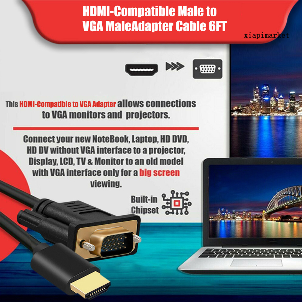 Cáp Chuyển Đổi Hdmi-Compatible Cho Máy Tính