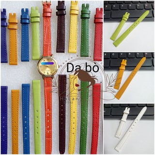 Dây da đồng hồ nam nữ da bò thật size 10
