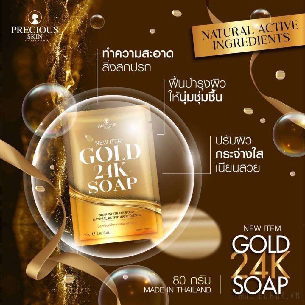 Xà phòng trắŉg da vàng Gold 24K Soap Thái Lan | BigBuy360 - bigbuy360.vn
