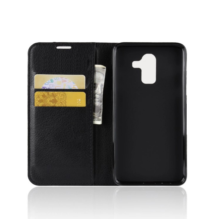 Bao da Samsung Galaxy J8 nắp gập da mịn O+ sang trọng