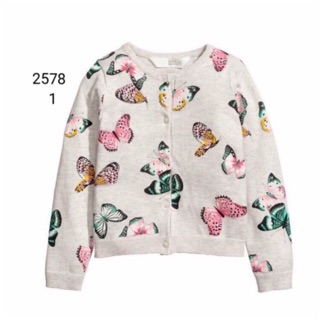Áo len bướm cardigan H&M bé gái