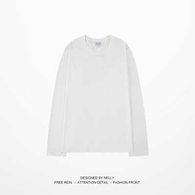 Áo thun trơn Nelly dài tay 100% cotton basic