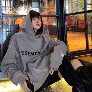 Áo nỉ có mũ, áo hoodie Essentials from rộng unisex chất nỉ cotton dày dặn from