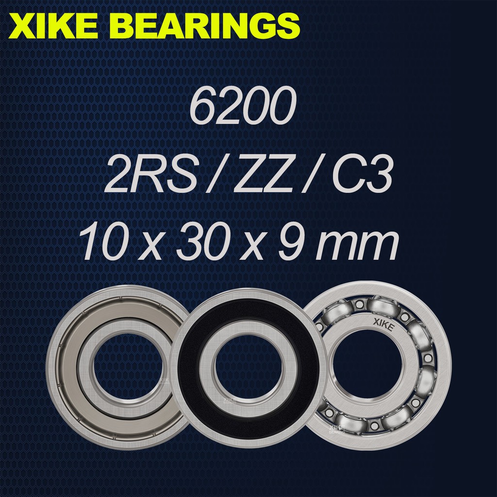 XIKE 6200-2RS / ZZ / Open / C3 - Kích thước 10x30x9mm Vòng bi rãnh sâu chất lượng cao 6200-2RS / 620