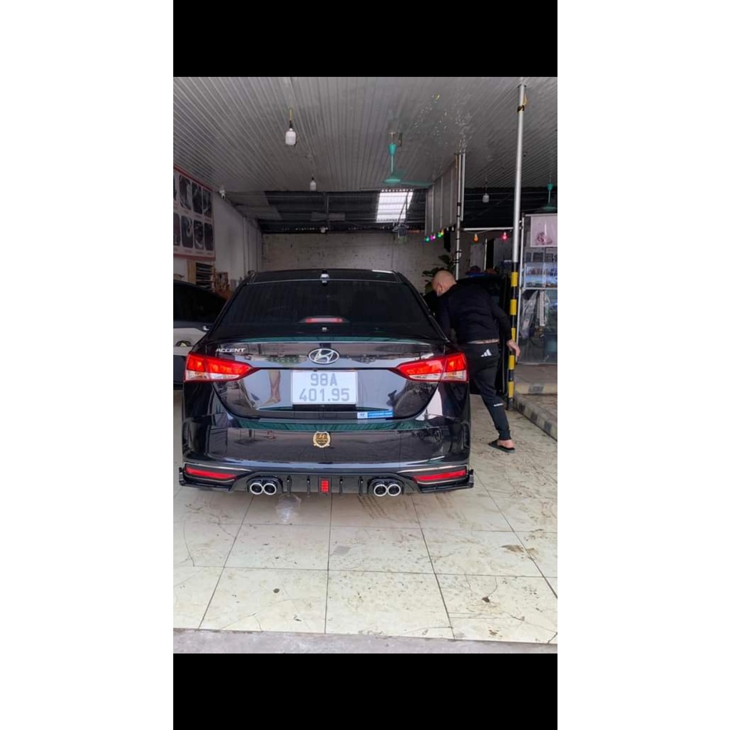 Lippo, ốp cản sau chia pô thể thao xe accent 2019- 2022