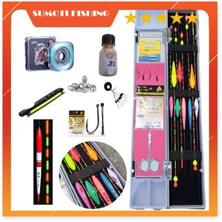 Bộ phao câu cá 2 tầng câu đơn, câu đài, câu tay.. đầy đủ phụ kiện - đồ câu dhs
