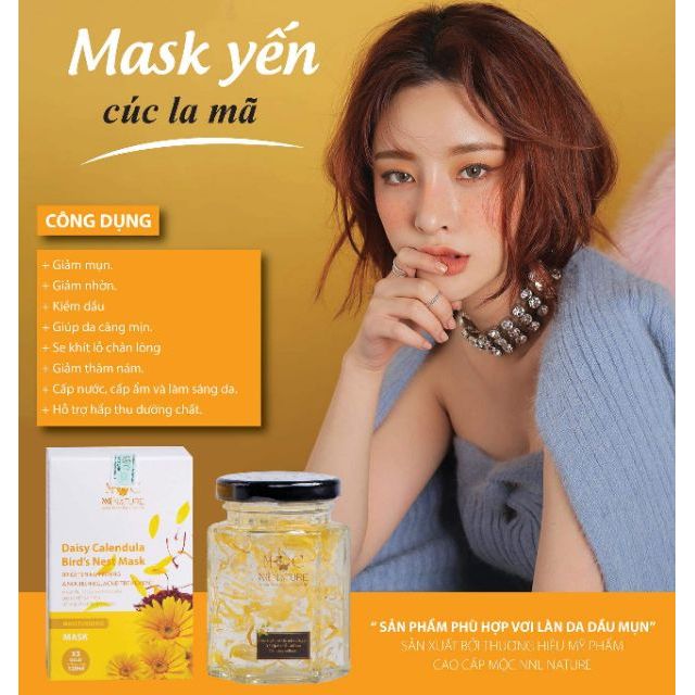 [KHUYẾN MÃI HÈ - tặng kèm kem chống nắng+cọ] MASK TỔ YẾN COLLAGEN CÚC LA MÃ CAO CẤP MỘC NATURAL (kèm cọ)