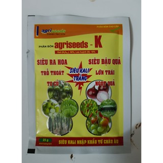 Phân Bón Lá Siêu Kali Agriseeds - K Siêu Ra Hoa, Siêu Đậu Quả Gói 25g