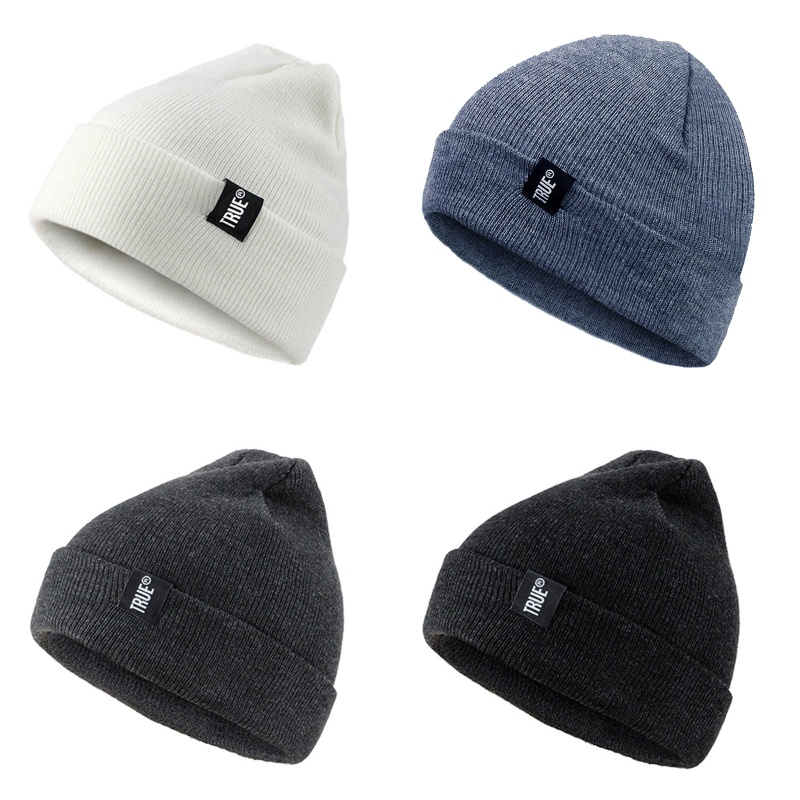 Mũ Len Màu Trơn Phong Cách Hip hop Cho Nam Và Nữ