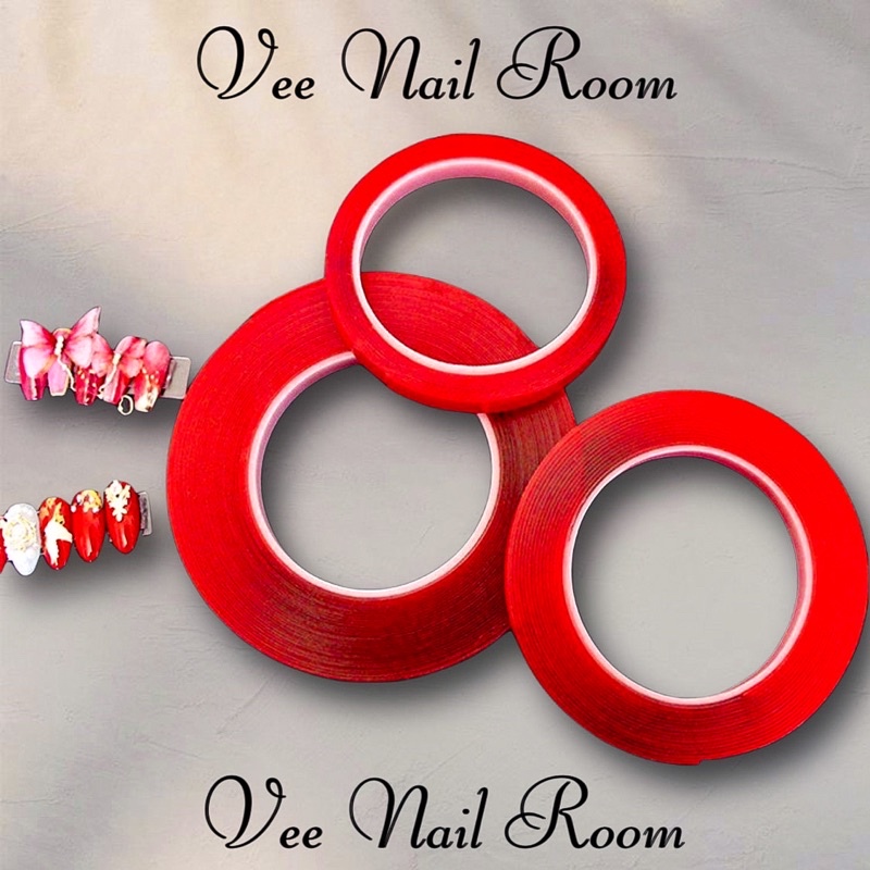 Băng dính 2 mặt, băng keo silicon trong suốt làm nail box