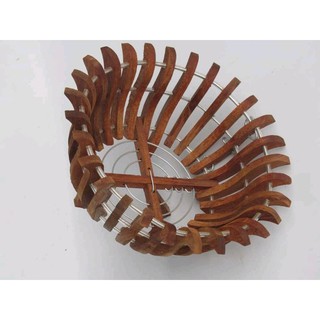 CHẬU LAN GỖ CĂM XE - SIZE 30CM - MẪU ĐÀI SEN