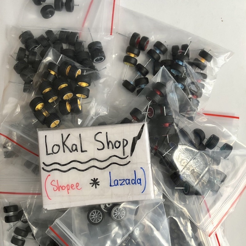 Bánh xe 1/64 cao su cho Hot Wheels, Tomica, Matchbox, Mini GT✅