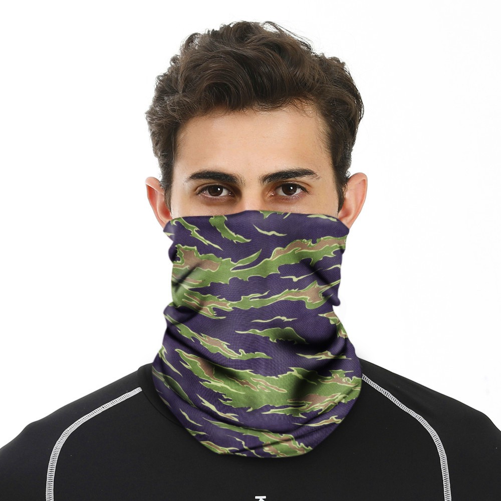 Tiger Camouflage Head Buff khăn trùm đầu Chống nắng Mặt nạ Đi xe đạp Câu cá Che nắng Che nắng