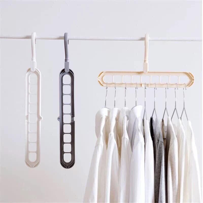 MÓC TREO QUẦN ÁO ĐA NĂNG 9 LỖ GẤP GỌN-TIẾT KIỆM DIỆN TÍCH