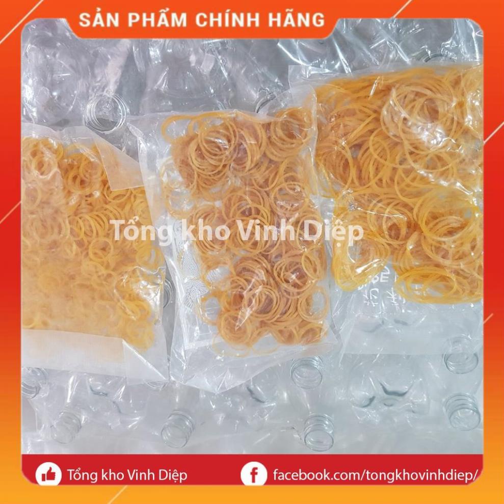 100g dây chun nịt, vòng chun buộc cao su màu vàng dai đủ kích cỡ