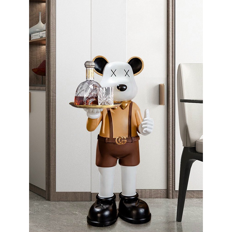 Gấu BearBrick-Khay để đồ hình Gấu BearBrick sang chảnh-Mã 4403A-kt 36x41x75cm-decor nhà của,kệ,tủ,quà tặng đẹp