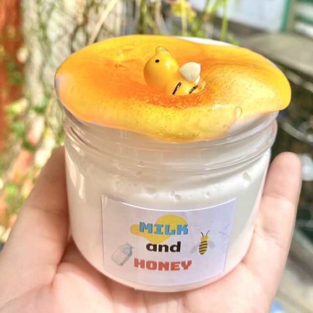 [ Tặng kèm charm ] SỮA MẬT ONG/ Milk and Honey/ 360ml/ Slime trong/ Slime basic rẻ đẹp