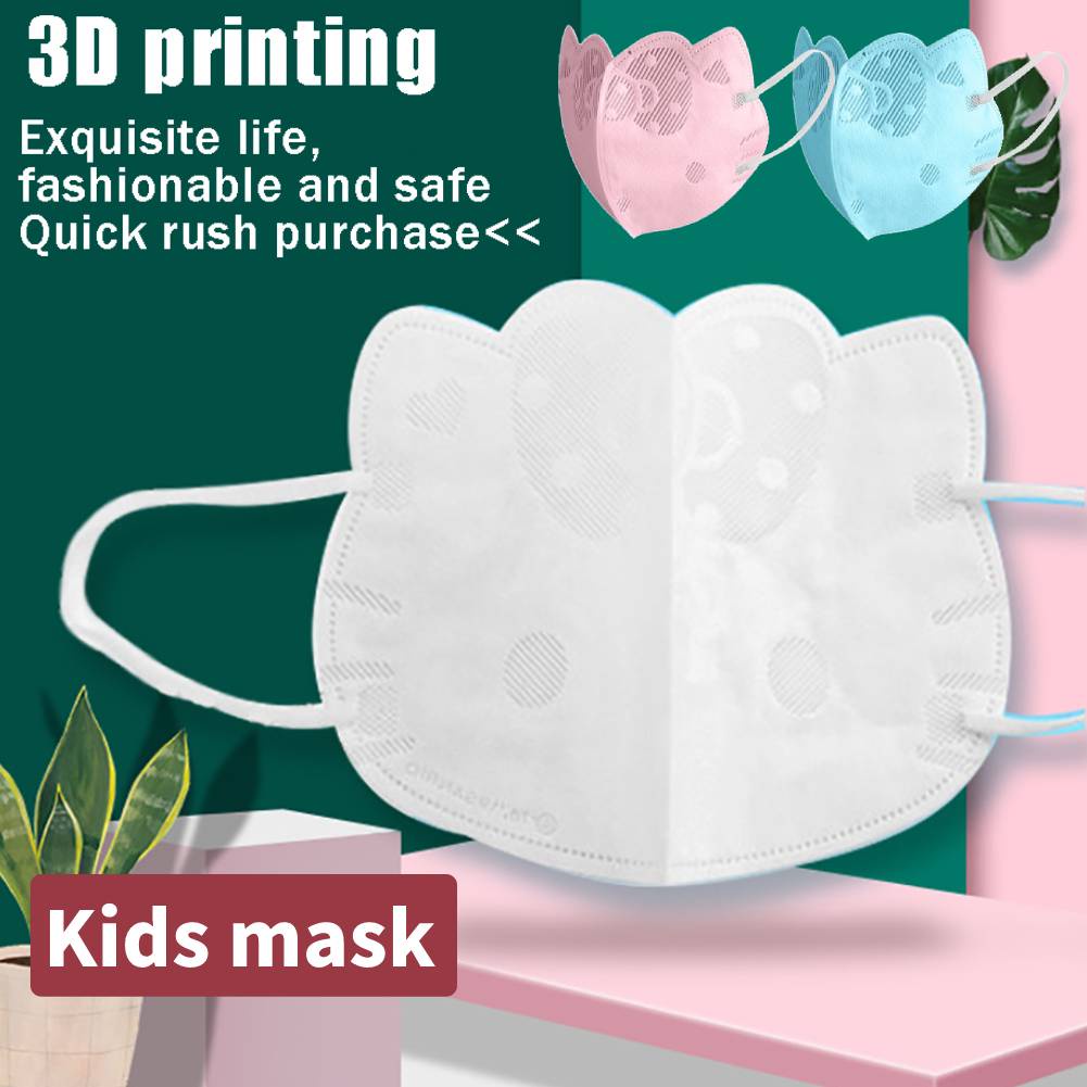 Set 10 Khẩu Trang 3 Lớp Dùng Một Lần Thiết Kế Hình hello Kitty Dễ Thương Cho Trẻ Em Và Người Lớn