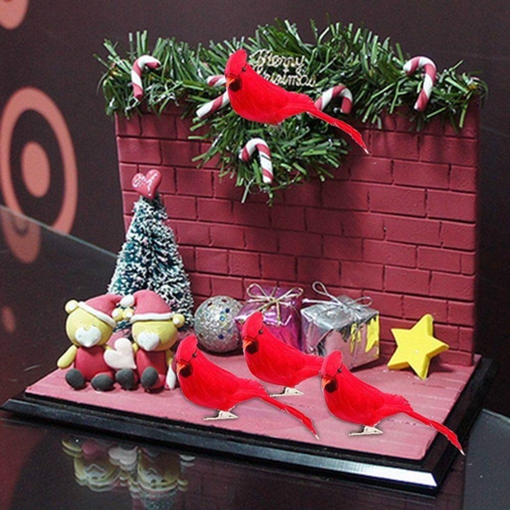 IVORY Lông Vũ 9Cm Trang Trí Cây Thông Giáng Sinh