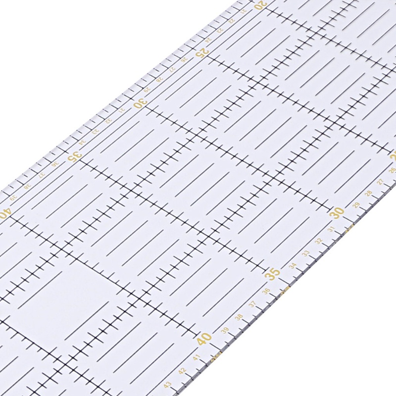 Thước Đo Trong Suốt Dày Dặn Chuyên Dụng Cho Khâu Vá 30 / 45 / 60cm