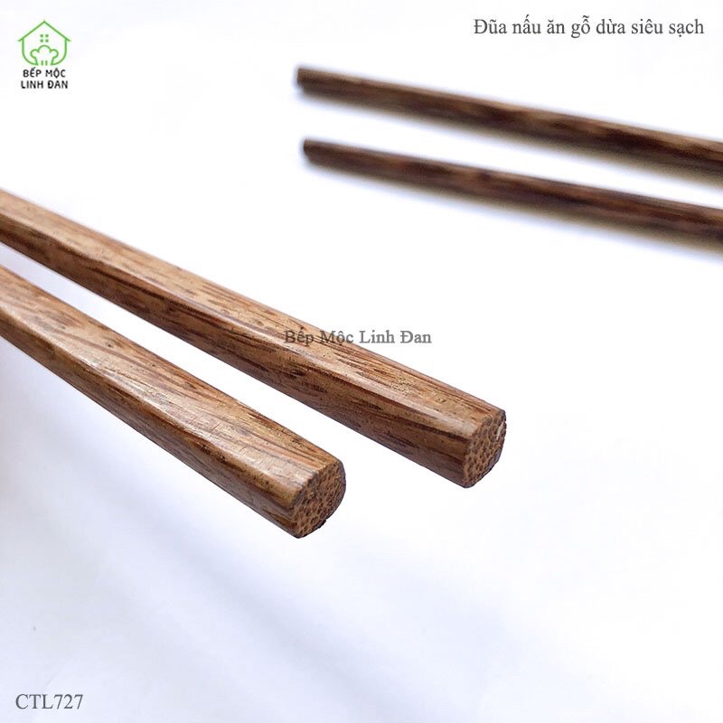 Đũa xào nấu gỗ dừa tự nhiên không độc hại   Gỗ già rắn chắc
