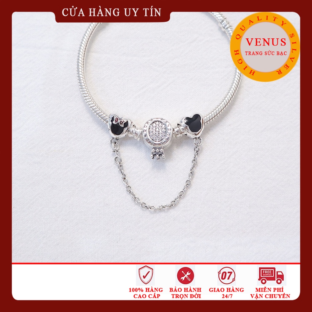 [Charm bạc 925 cao cấp] Charm xích Micky&amp;Minine- Mã sản phẩm VENUSMM