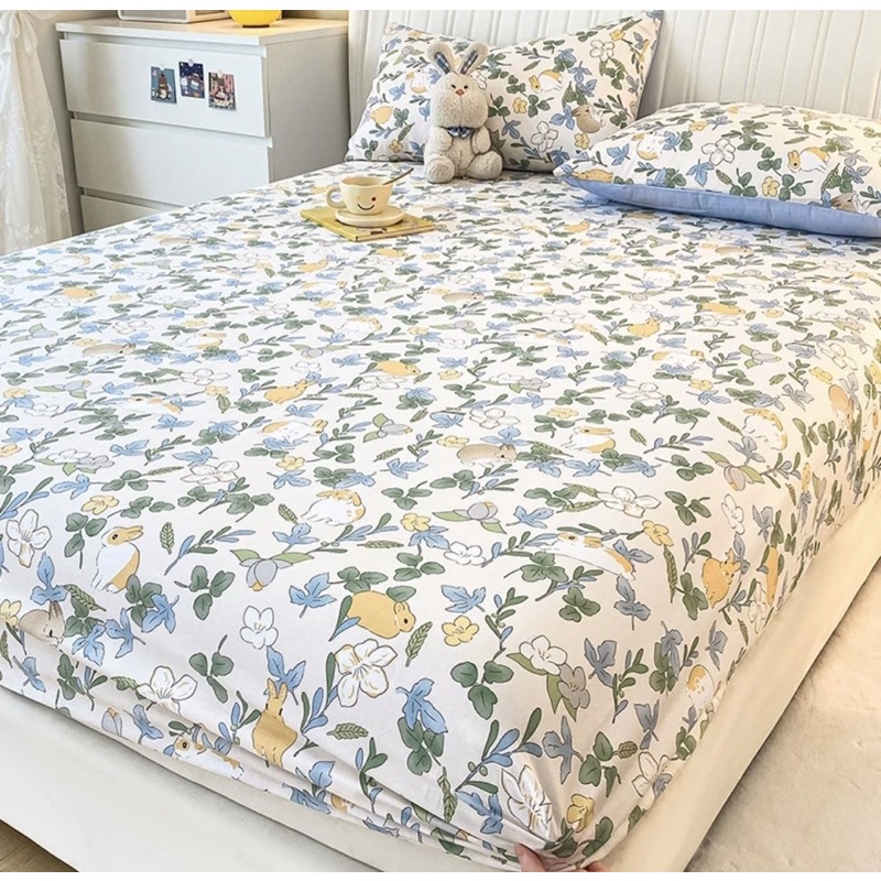 Ga gối cotton 100% phong cách Hàn Quốc - Free Bo Chun