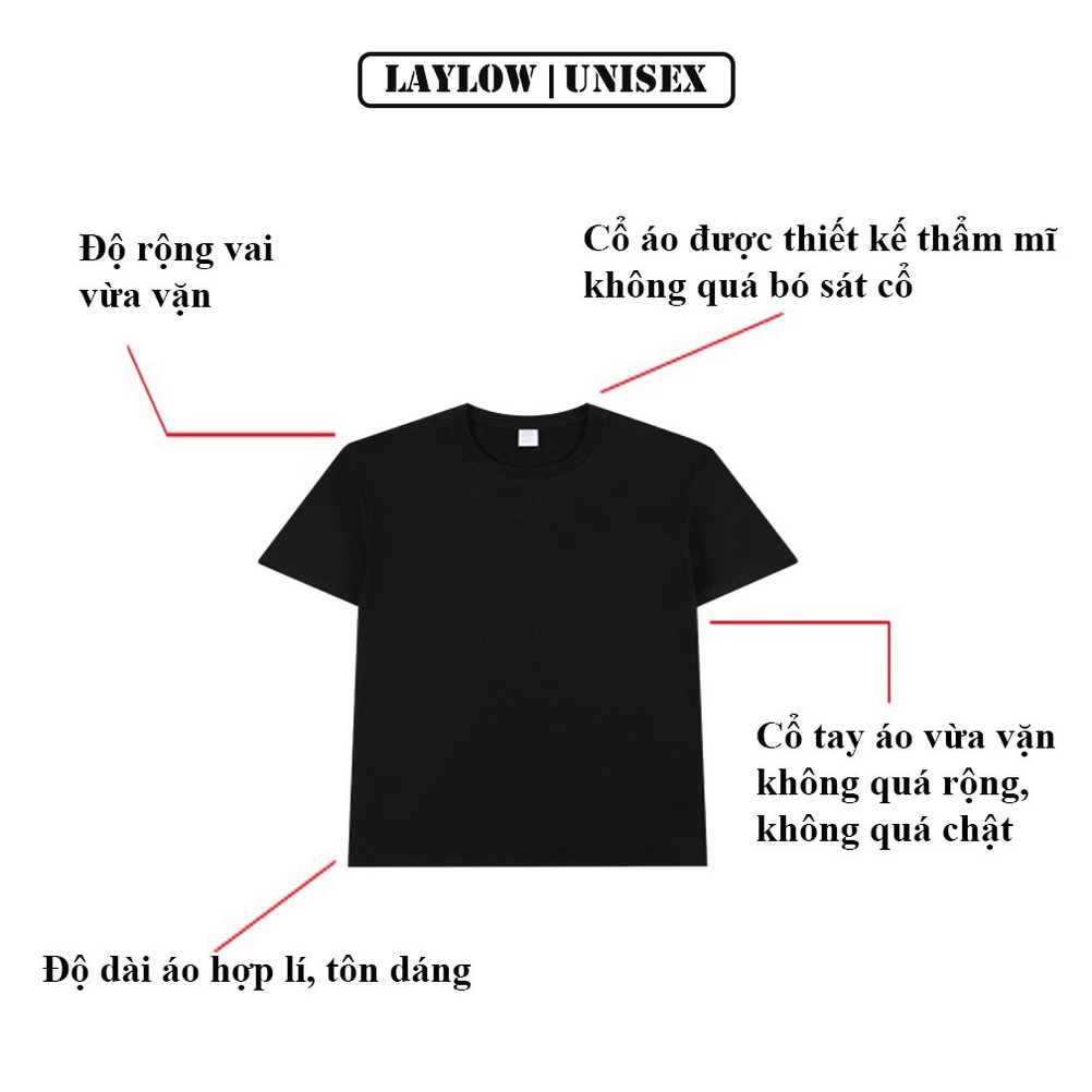 Áo Phông Trơn Tay Lỡ Nam Nữ Basic Tee 100 Cotton Thời Trang Đường Phố Cao Cấp LAYLOW Unisex