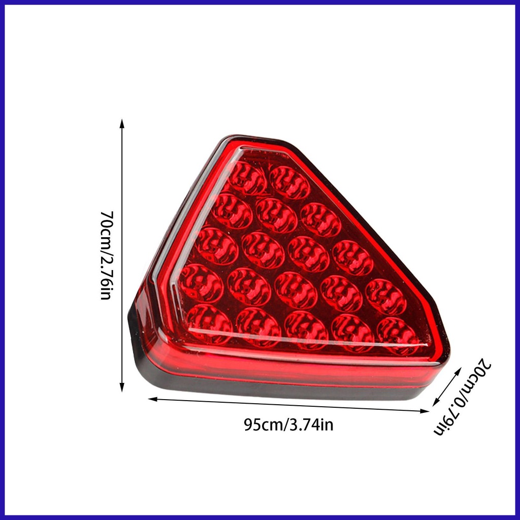 Đèn LED Cảnh Báo Hình Tam Giác 12V F1 Chống Va Chạm Gắn Đuôi Xe Hơi
