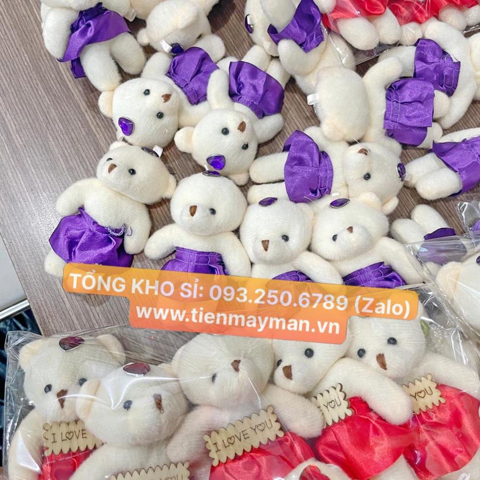 COMBO 10 GẤU BÔNG MINI ĐÁNG YÊU Bằng Bông Mềm Mại