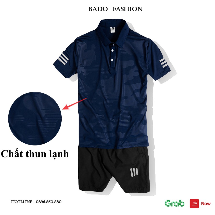 Bộ Thể Thao Nam Cộc Tay Nổi Vân 2021, Co Dãn 4 chiều, Chất Liệu Siều Mềm + Mát