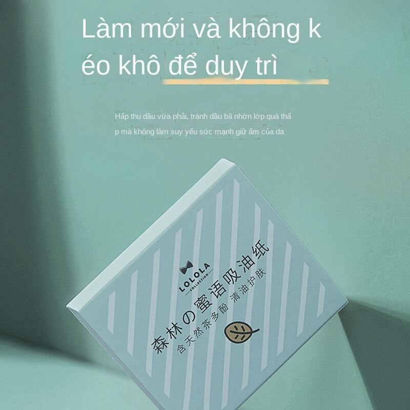 Bảo bối thấm dầu! Giấy thấm dầu LOLOLA kiểm soát dầu trên mặt và trang điểm không thấm nước có thể thay gương