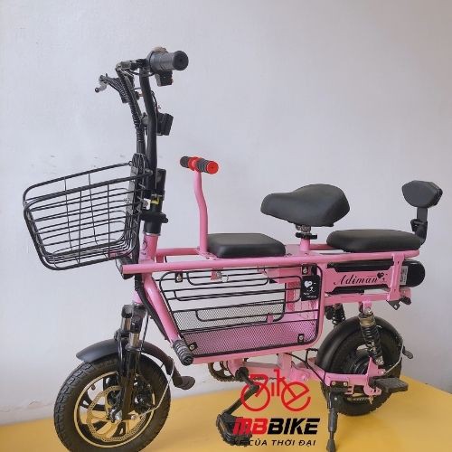 Xe Điện ADIMAN X1 giỏ lớn - Xe Điện Mini bánh 12inch Siêu Tiện Lợi - Pin Lithiim 15A - Bảo Hành Chính Hãng 18 Tháng