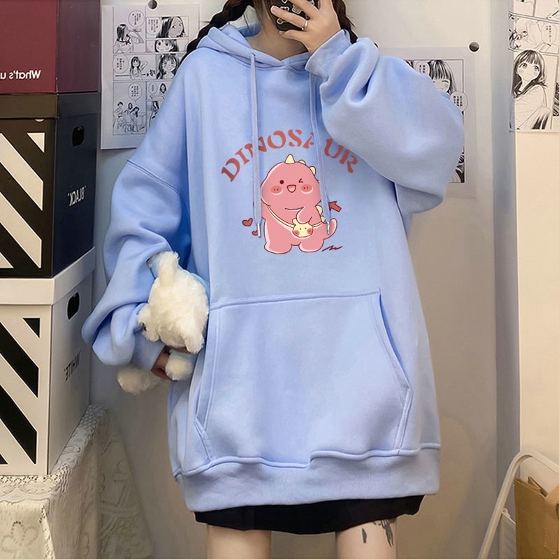 Áo Hoodie Nỉ Bông Dài Tay Unisex Khủng Long DINOSAUR