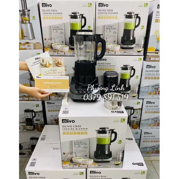 Máy làm sữa hạt Olivo CB20 (TẶNG KÈM CỐI XAY KHÔ) - Công suất 2000W - Hàng chính hãng - Bảo hành 24 tháng